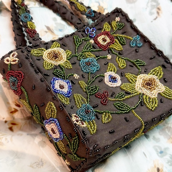 ANTHROPOLOGIE Vintage Style Handheld Purse - Picture 4 of 4